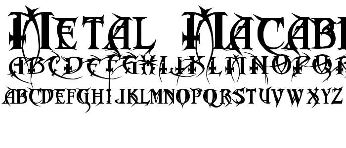 Metal  Macabre  font